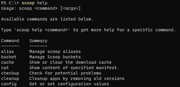 scoop help